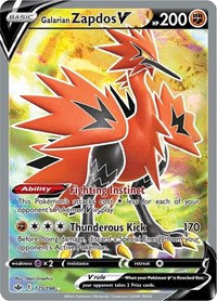 Galarian Zapdos V (Full Art) (173/198) [SWSH06 Chilling Reign]
