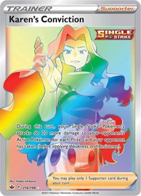 Karen's Conviction (Secret) (216/198) [SWSH06 Chilling Reign]