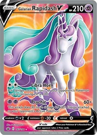 Galarian Rapidash V (Full Art) (167/198) [SWSH06 Chilling Reign]