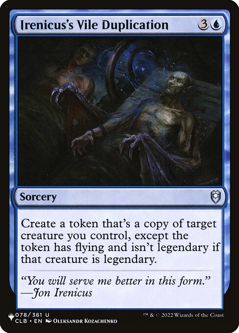 Irenicus's Vile Duplication (CLB-78) [The List]