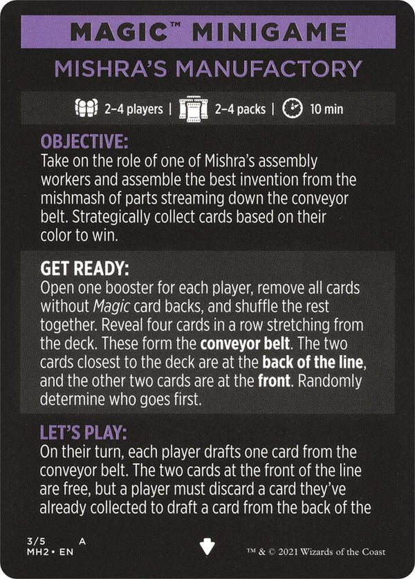 Magic Minigame: Mishra's Manufactory (3) [Modern Horizons 2]