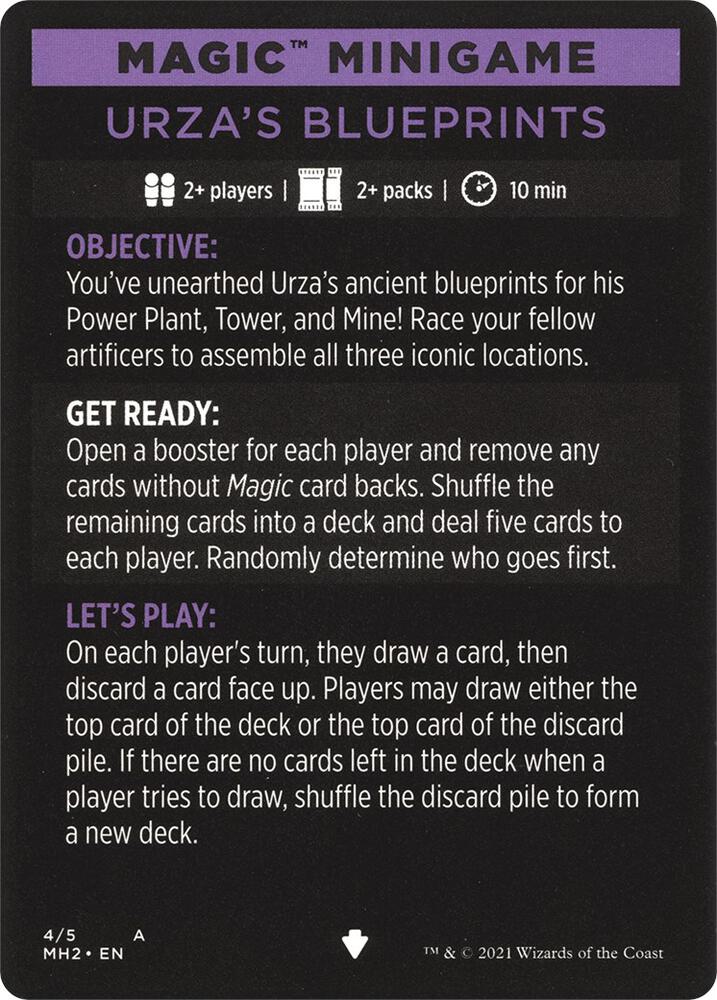 Magic Minigame: Urza's Blueprints (4) [Modern Horizons 2]