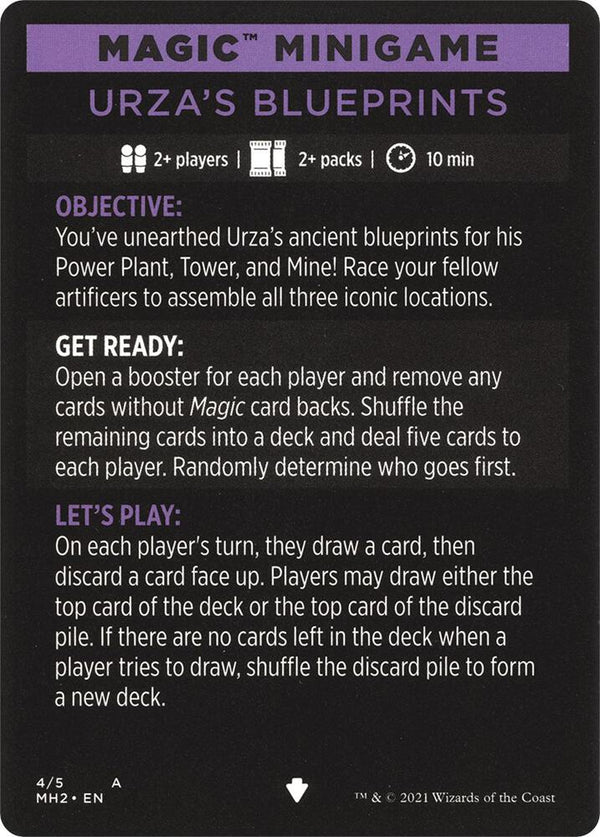 Magic Minigame: Urza's Blueprints (4) [Modern Horizons 2]