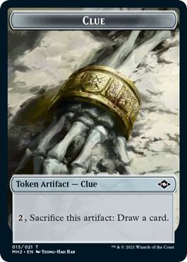 Clue (015) // Beast Double-Sided Token (15 // 9) [Modern Horizons 2]