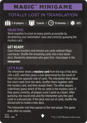 Magic Minigame: Totally Lost in Translation (5) [Modern Horizons 2]