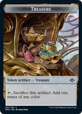 Treasure (021) // Phyrexian Germ Double-Sided Token (21 // 3) [Modern Horizons 2]