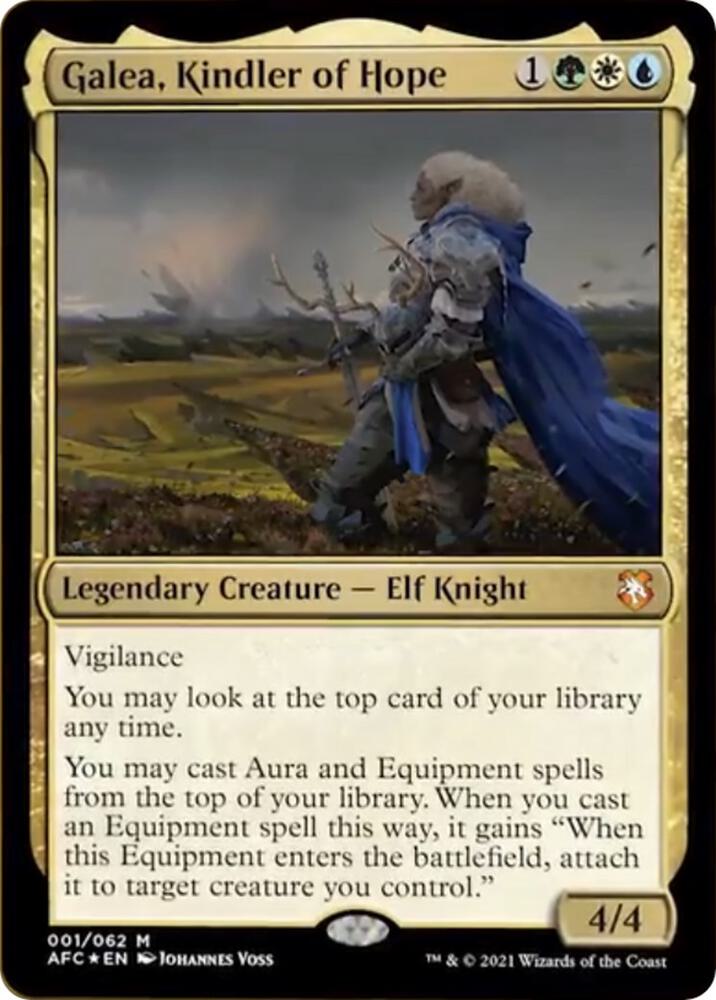 Galea, Kindler of Hope (Display Commander) - Thick Stock (1) [Forgotten Realms Commander]