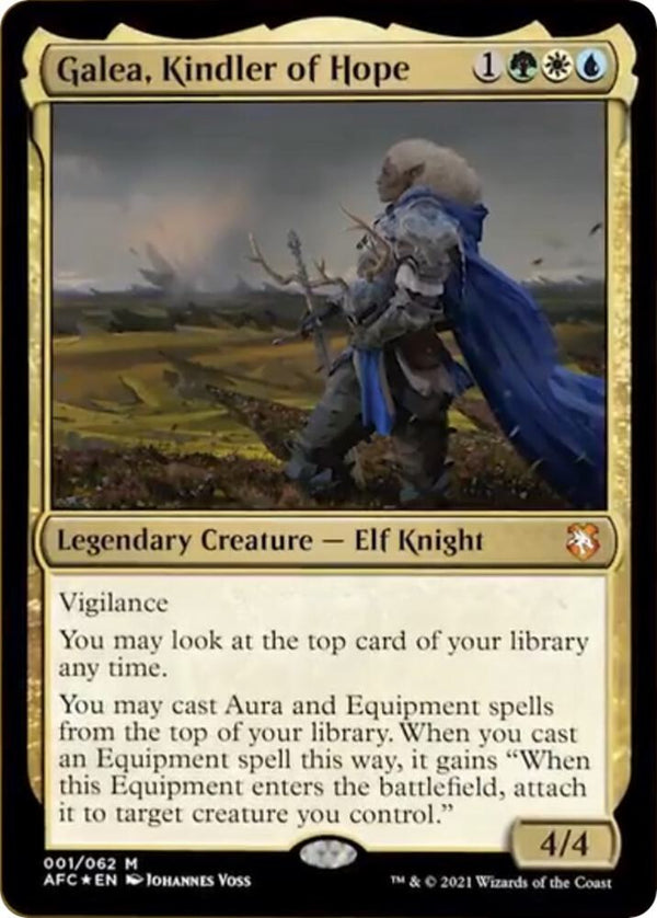 Galea, Kindler of Hope (Display Commander) - Thick Stock (1) [Forgotten Realms Commander]