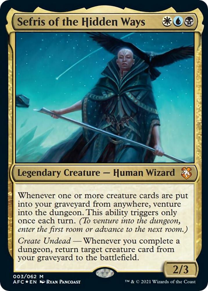 Sefris of the Hidden Ways (Display Commander) - Thick Stock (3) [Forgotten Realms Commander]