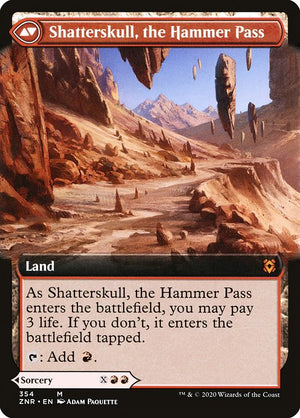 Shatterskull Smashing // Shatterskull, the Hammer Pass (354) [Zendikar Rising] [Extended Art] Reverse