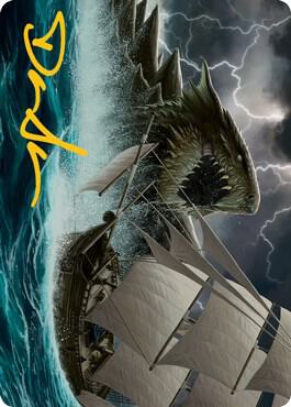 Dragon Turtle Art Card (Gold-Stamped Signature) (10) [Adventures in the Forgotten Realms Art Series]