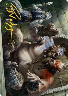 Ettin Art Card (Gold-Stamped Signature) (13) [Adventures in the Forgotten Realms Art Series]