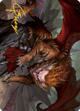 Manticore Art Card (Gold-Stamped Signature) (6) [Adventures in the Forgotten Realms Art Series]