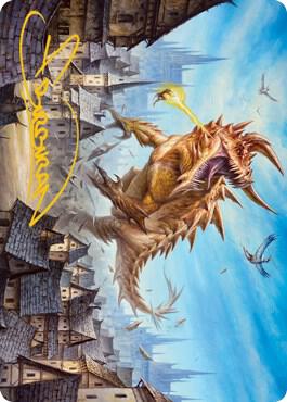 Tarrasque Art Card (Gold-Stamped Signature) (19) [Adventures in the Forgotten Realms Art Series]