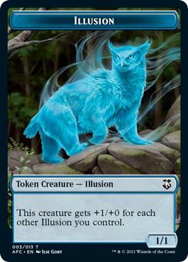 Illusion // Champion of Wits Double-Sided Token (3 // 4) [Forgotten Realms Commander]