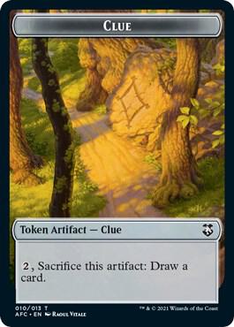 Clue // Treasure Double-Sided Token (10 // 15) [Forgotten Realms Commander]