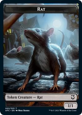 Rat // Zombie Double-Sided Token (5 // 9) [Forgotten Realms Commander]