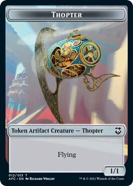 Thopter // Treasure Double-Sided Token (12 // 15) [Forgotten Realms Commander]