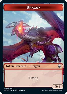 Dragon // Dragon Spirit Double-Sided Token (6 // 9) [Forgotten Realms Commander]