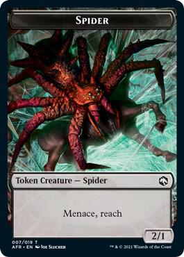 Spider // Emblem - Lolth, Spider Queen Double-Sided Token (7 // 17) [Adventures in the Forgotten Realms]