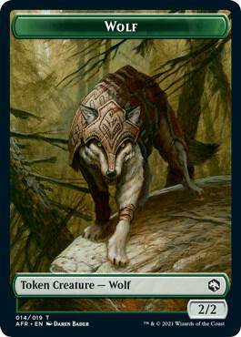 Wolf // Guenhwyvar Double-Sided Token (14 // 13) [Adventures in the Forgotten Realms]
