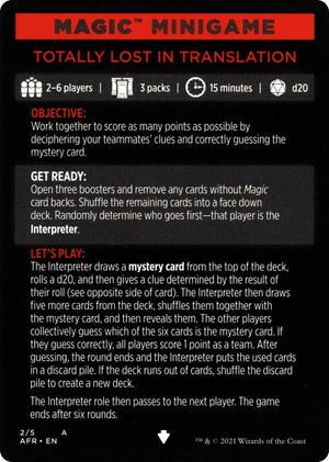 Magic Minigame: Totally Lost in Translation (2) [Adventures in the Forgotten Realms]