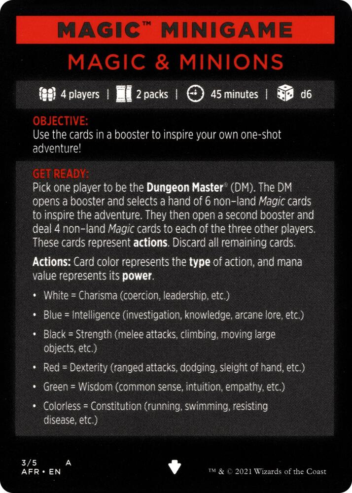 Magic Minigame: Magic & Minions (3) [Adventures in the Forgotten Realms]