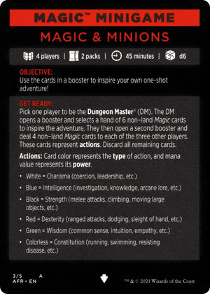 Magic Minigame: Magic & Minions (3) [Adventures in the Forgotten Realms]