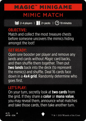 Magic Minigame: Mimic Match (4) [Adventures in the Forgotten Realms]
