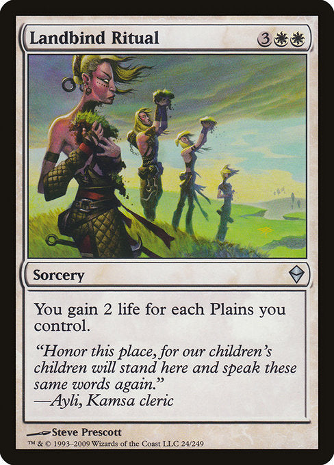 Landbind Ritual (24) [Zendikar]