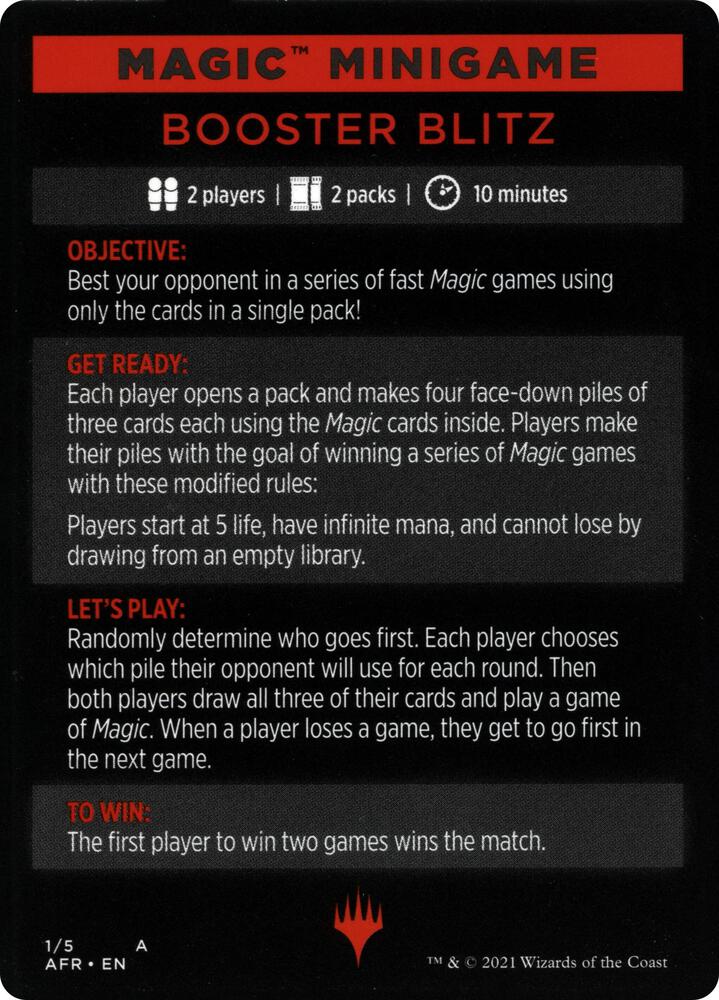 Magic Minigame: Booster Blitz (1) [Adventures in the Forgotten Realms]