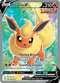 Flareon V (Full Art) (169/203) [SWSH07 Evolving Skies]