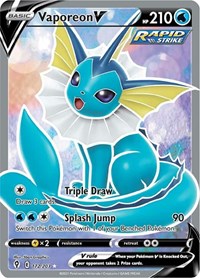 Vaporeon V (Full Art) (172/203) [SWSH07 Evolving Skies]