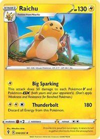 Raichu (050/203) [SWSH07 Evolving Skies]