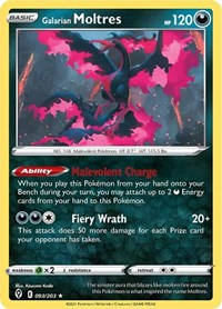 Galarian Moltres (093/203) [SWSH07 Evolving Skies]