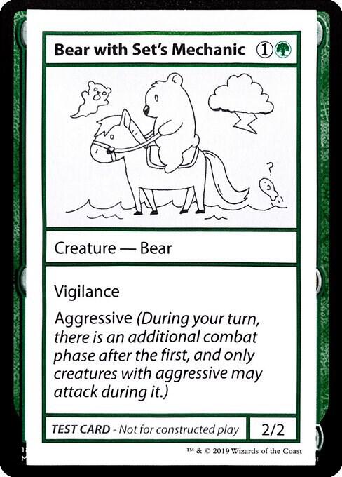 Bear with Set's Mechanic (No PW Symbol) [Mystery Booster: Convention Edition Exclusives]