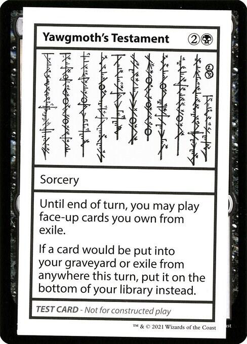 Yawgmoth's Testament (No PW Symbol) [Mystery Booster: Convention Edition Exclusives]