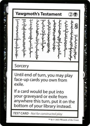 Yawgmoth's Testament (No PW Symbol) [Mystery Booster: Convention Edition Exclusives]