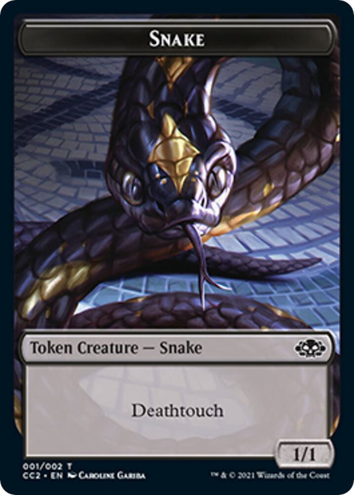 Snake // Zombie Double-Sided Token [Commander Collection: Black]