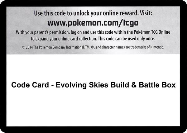 Code Card - Evolving Skies Build & Battle Box [SWSH07 Evolving Skies]