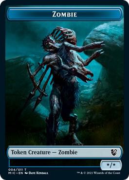 Zombie (004) // Zombie (005) Double-Sided Token (4 // 5) [Midnight Hunt Commander]
