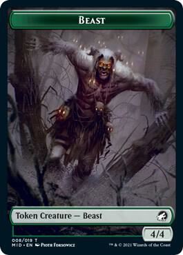 Beast // Spider (011) Double-Sided Token (8 // 11) [Innistrad: Midnight Hunt]