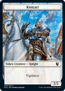 Knight // Wolf Double-Sided Token (3 // 13) [Midnight Hunt Commander]
