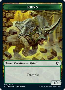 Rhino // Wolf Double-Sided Token (10 // 13) [Midnight Hunt Commander]