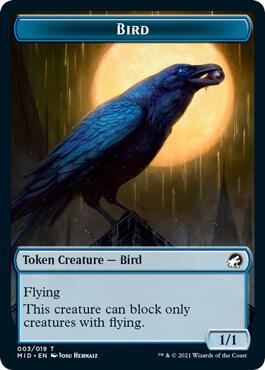 Bird Token (3) [Innistrad: Midnight Hunt]