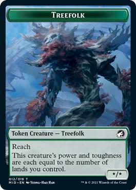 Treefolk Token (12) [Innistrad: Midnight Hunt]