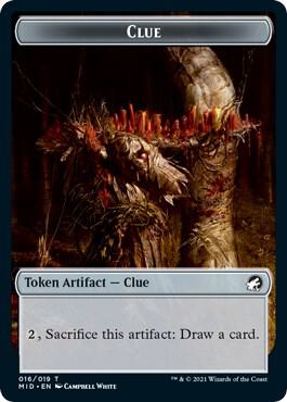 Clue Token (16) [Innistrad: Midnight Hunt]