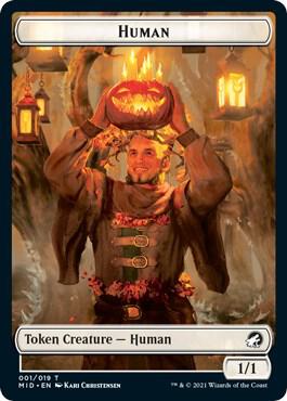 Human // Beast Double-Sided Token (1 // 8) [Innistrad: Midnight Hunt]