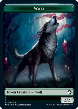 Wolf // Beast Double-Sided Token (13 // 8) [Innistrad: Midnight Hunt]