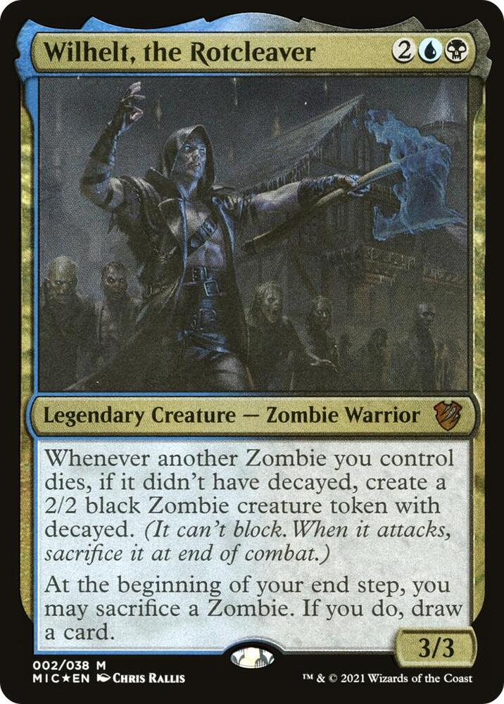 Wilhelt, the Rotcleaver (Display Commander) - Thick Stock (2) [Midnight Hunt Commander]